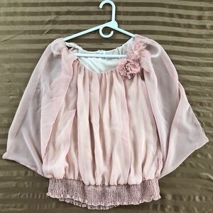 Pink Rose/flower blouse top